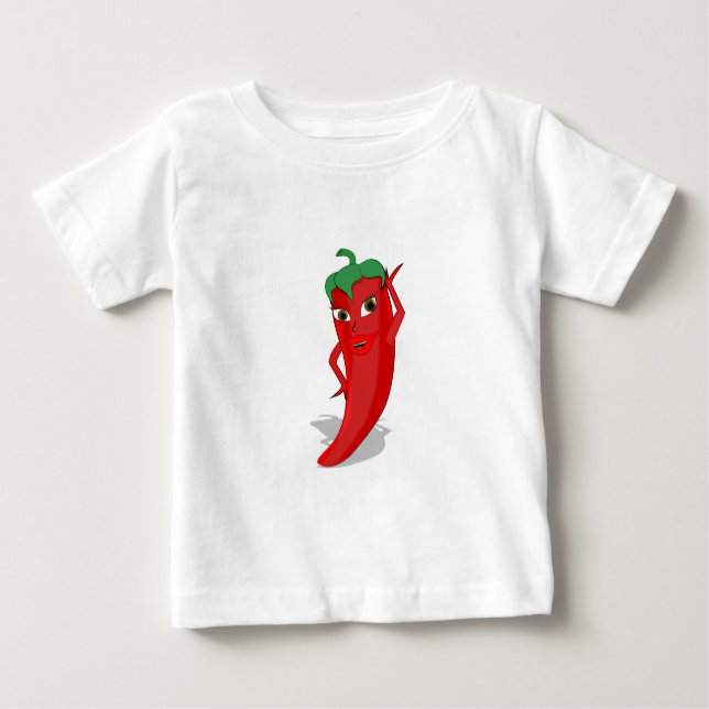 Roter heißer Pfeffer Diva Baby T-shirt (Vorderseite)