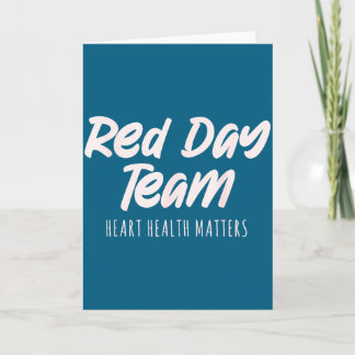 Roter Hemd Tag Team Herzgesundheit Karte