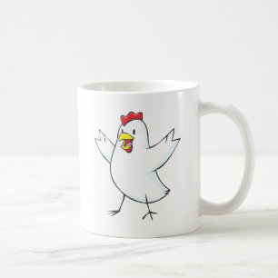 Roter Henne-Cartoon Kaffeetasse