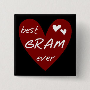 Roter Herz Best Gram Ever T-Shirts und Geschenke Button