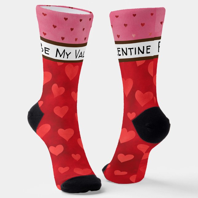 Roter Herz Chic Muster Socken (Von Creator hochgeladen)