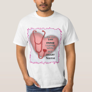 Roter Herz LVN Krankenpfleger T-Shirt