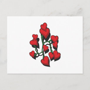 Roter Herz-Tattoo-Entwurf Postkarte