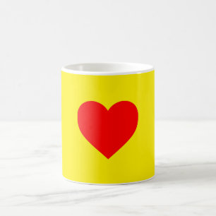 Roter Herz Wärme Pop Art Kaffeetasse