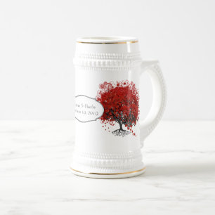 Roter Herzblattbaum Bierglas