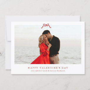 Roter Herzbogen-Happy-Valentinstag-Foto Feiertagskarte