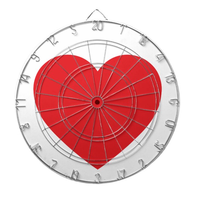 Roter HerzDartboard Dartscheibe (vorne)