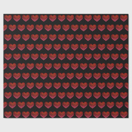 Roter Herzen Geschenkpapier Liebe Valentinstag