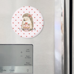 Roter Herzen Igel Liebe Magnet