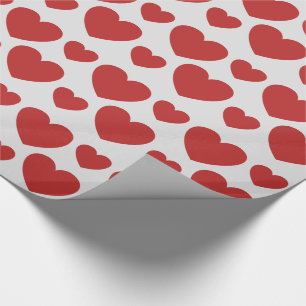 Roter Herzen Muster Geschenkpapier