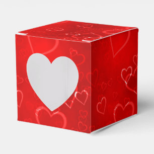 Roter Herzen Muster Valentinstag Geschenkschachtel