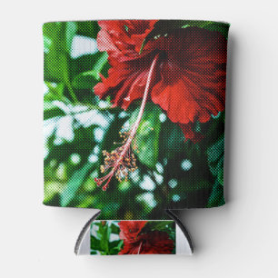 Roter Hibiskus Blume Dosenkühler