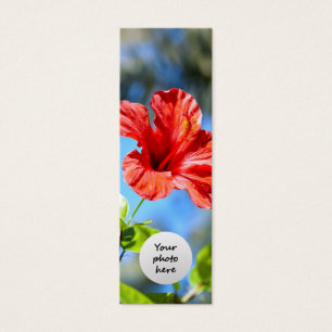 Roter Hibiskus individuelles Lesezeichen