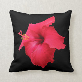 Roter Hibiskus Kissen