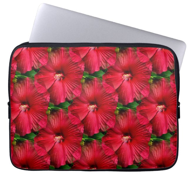 Roter Hibiskus....... Laptopschutzhülle (Vorderseite)