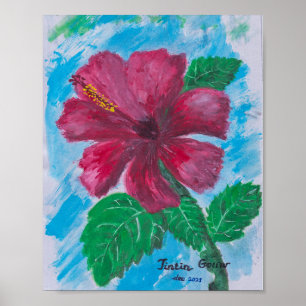 roter Hibiskus Poster
