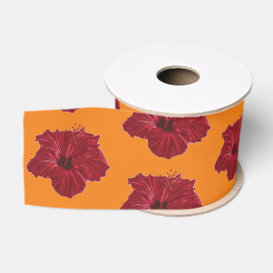 Roter Hibiskus Ripsband