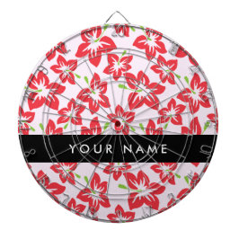 Roter Hibiskus, Rote Blume, Ihr Name Dartscheibe