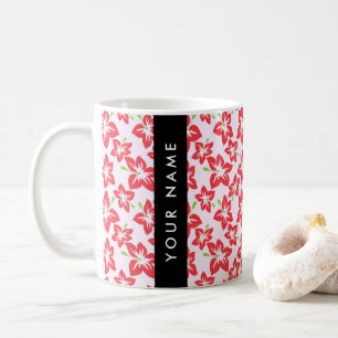Roter Hibiskus, Rote Blume, Ihr Name Kaffeetasse
