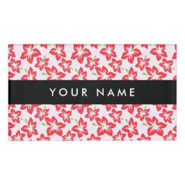 Roter Hibiskus, Rote Blume, Ihr Name Namenschild