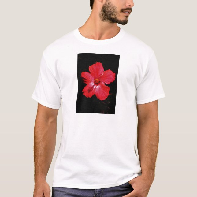 Roter Hibiskus T-Shirt (Vorderseite)
