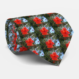 Roter Hibiskus Tree, Neck Tie Krawatte