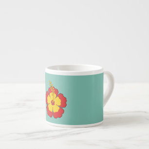 Roter Hibiskus Tropische Blume Espressotasse