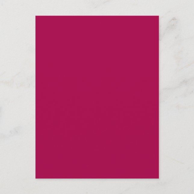 Roter Himbeerrosa Trend Farbe Hintergrund Postkarte (Vorderseite)