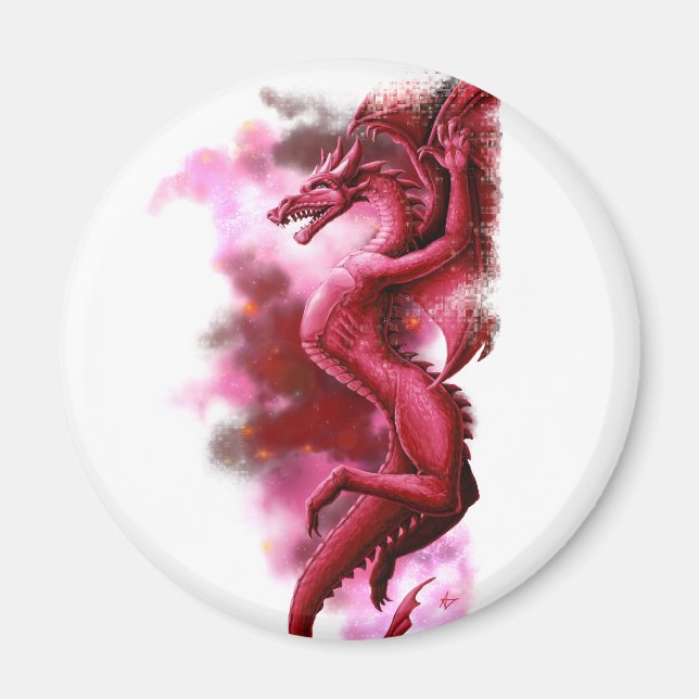 Roter Himmel am Morgen Magnet (Vorne)