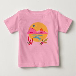 Roter Himmel Baby T-shirt