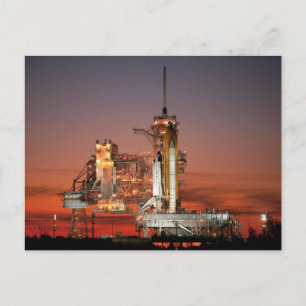 Roter Himmel beim Start der Space Shuttle Atlantis Postkarte