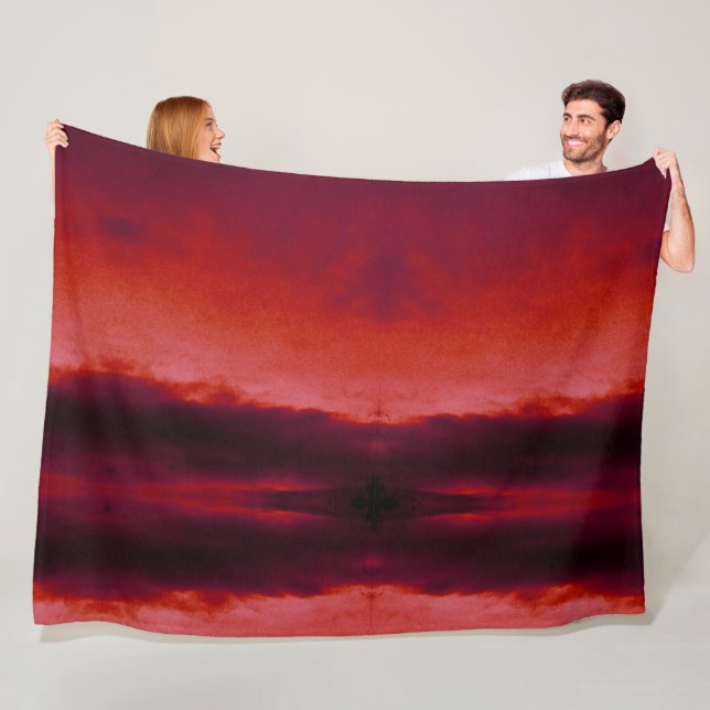 Roter Himmel Fleecedecke (Beispiel)