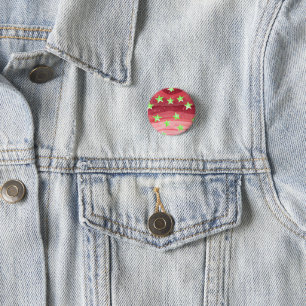 Roter Himmel mit Sternen Button