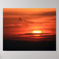 Roter Himmel über dem Tal