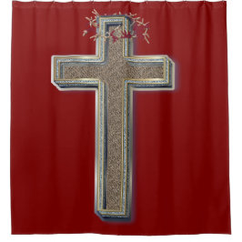 Roter Hintergrund des Duschvorhangs Duschvorhang