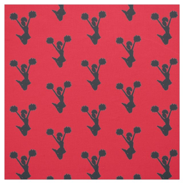 Roter Hintergrund Jubel Silhouette Stoff (Muster)