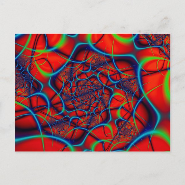 Roter Hintergrund Postkarte (Vorderseite)