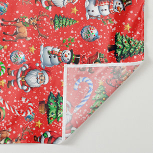 Roter Hintergrund Weihnachtsdekorationsmuster Stoff