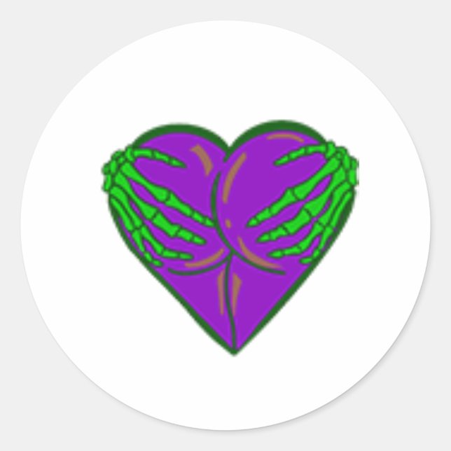 Roter Hintern Runder Aufkleber (Vorderseite)