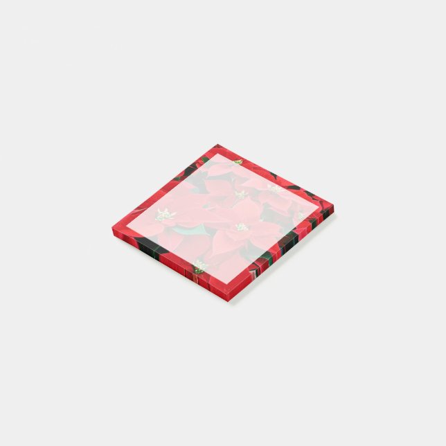 Roter Holiday Post-it Klebezettel (angewinkelt)