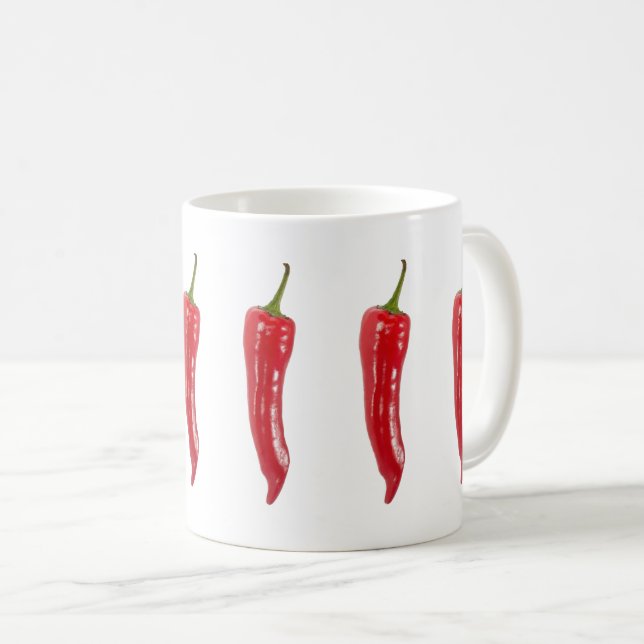 Roter Hot Chili Kaffeetasse (VorderseiteRechts)