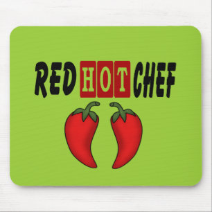 Roter Hot Koch (Rote Paprikaschoten) Mousepad