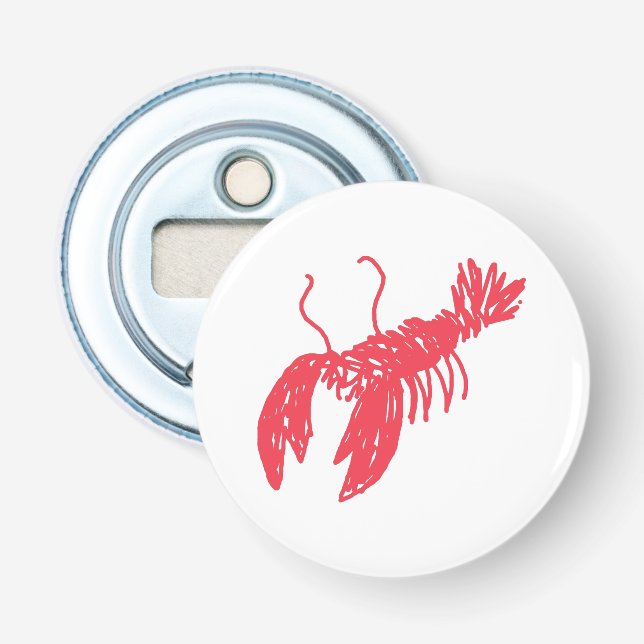 Roter Hummer Flaschenöffner (Vorderseite)