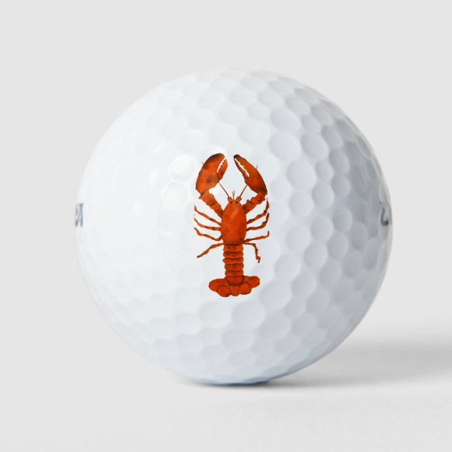 Roter Hummer Golfball (Vorderseite)