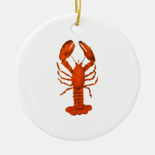 Roter Hummer Keramik Ornament