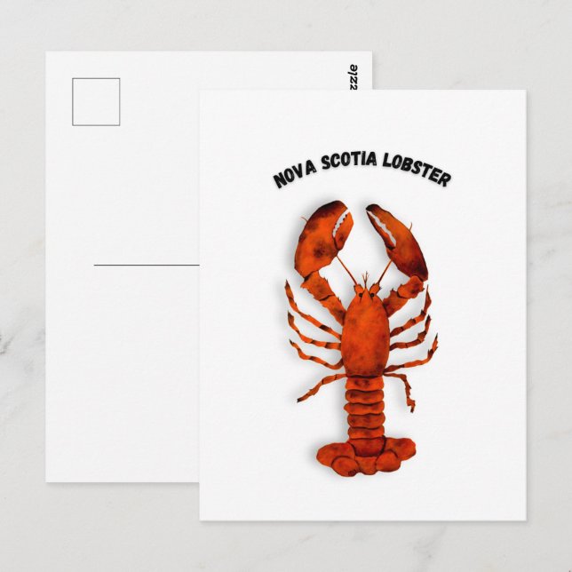 Roter Hummer Postkarte (Vorne/Hinten)