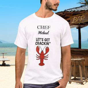 Roter Hummerkrabbe Party Name Koch Koch T-Shirt