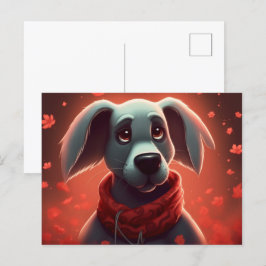 Roter Hund Postkarte