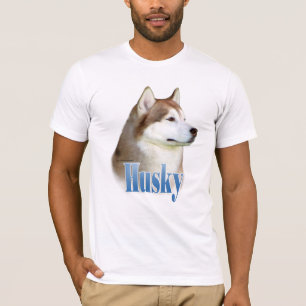 Roter Husky-Name T-Shirt