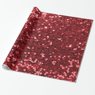Roter Imitat-Glitzer Geschenkpapier